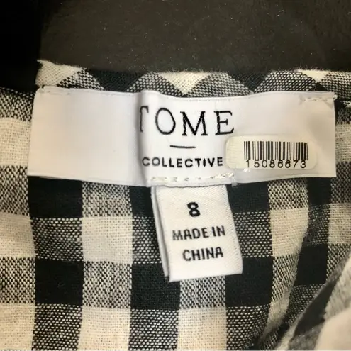 Tome Collective Gingham Bustier Strappy Top Crop Top Black White Checkered Top 8