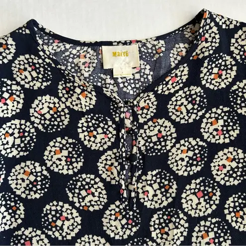 Maeve Anthropologie Women’s Blue Confetti Ball Puff Sleeve Blouse Size 2