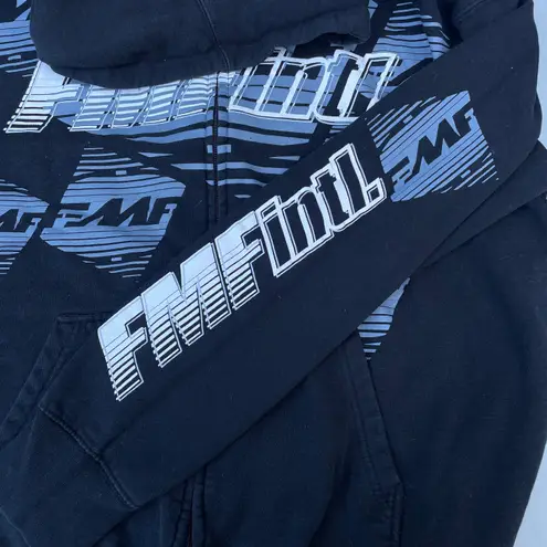 FMF Intl Racing Motocross Black Graphic Zip Up Hoodie Sweater