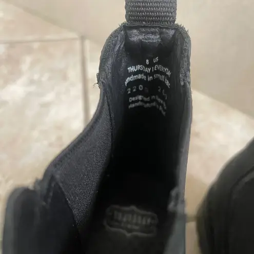 Thursday Boot Co Everyday Chelsea Boots Black Suede Womens Size 8 pre owned