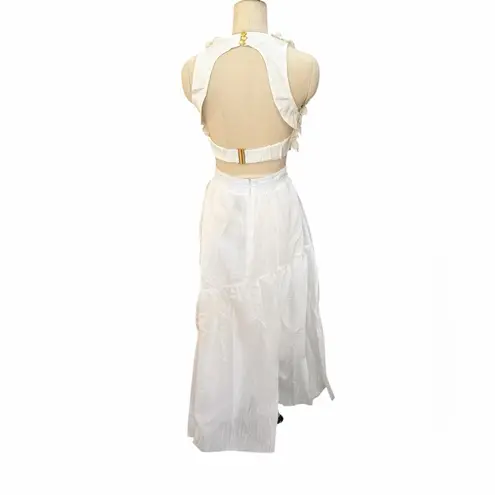 Aje Splendour White Skirt Set with Floral Details size 2, new
