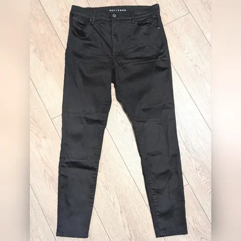 Mott & Bow Jeans Womens 31 x 28 Black High Rise Skinny Bond Pants Slimming