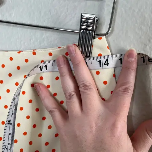 Ronny Kobo Womens Medium Kensington Polka Dot Maxi Skirt Orange