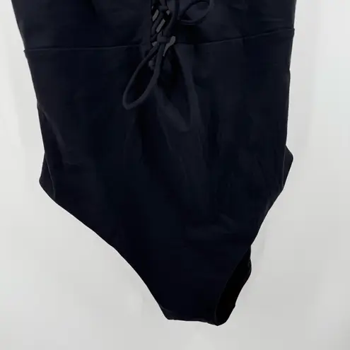 Skinny Dippers Swimsuit Size Large NEW Jelly Beans Suga Babe Lace Up Black NWOT