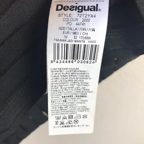 Desigual Women's TS SANDRA Black V-Neck Blouse T-Shirt Top