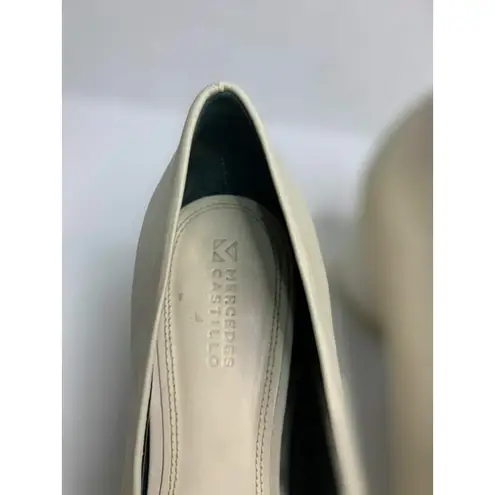 MERCEDES CASTILLO 'kioko Mid' Leather Pumps Ivory Size 8.5