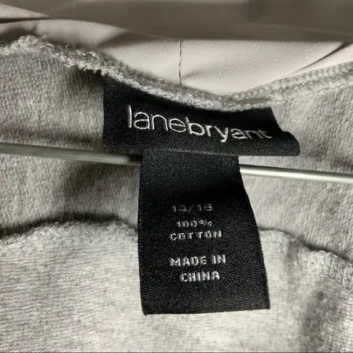 Lane Bryant  Grey Scoop Neck Beaded Accent Sweatshirt 14/16