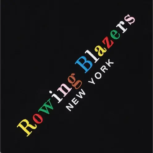 Rowing Blazers Unisex Spellout Crewneck Black Size Medium