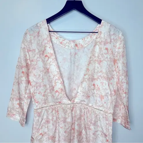 Roseanna Silk Floral 3/4 Sleeve Open Back Dress From France Size 4