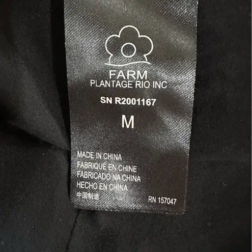 Farm Rio Shinny Zebra Bubble Hem Skirt M Black Multicolor Tropical Print