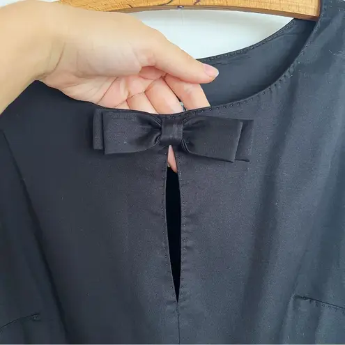 Moschino Cheap & Chic • vintage black cotton dress bow sheath sleeveless retro