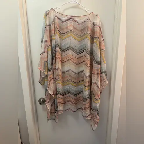 Missoni NWT Short cover up kaftan in zigzag viscose blend with lurex