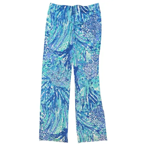 Lilly Pulitzer  Womens Size S Blue Haven Hey Hey Soleil Georgia May Palazzo Pants