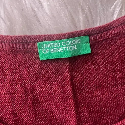 United Colors Of Benetton Maroon Bodycon Midi Dress