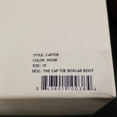 The Great ππ The Cap Toe Boxcar Boot ~ Hickory Brown/Black 10 NWT