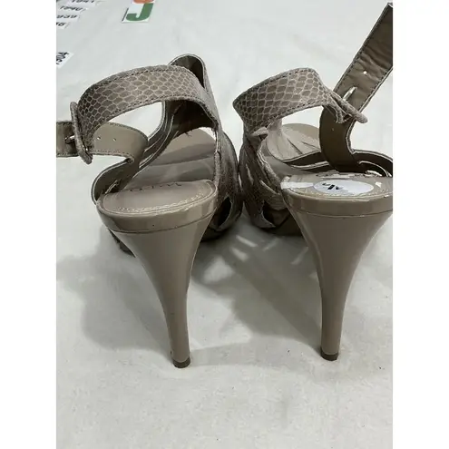 Impo Womans Honey Taupe Strappy Sling Back Open Toe Sandals Size 9.5 M