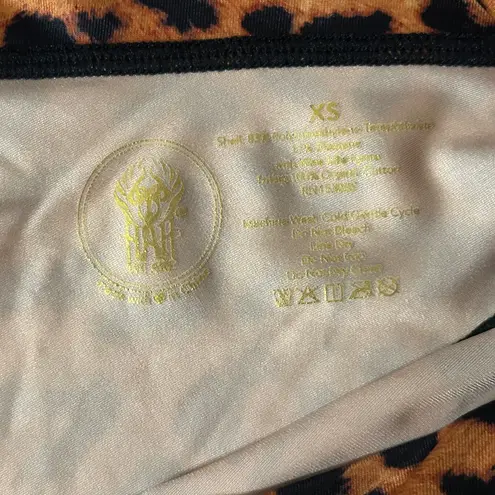 HAH Eco Bareback Biker Short in Lanka Leopard Print
Size XS Brown