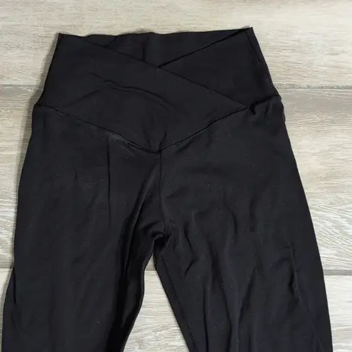 As Revival Crossover High Rise Wide Flare Leggings| Wide Flare Legging Pants Black