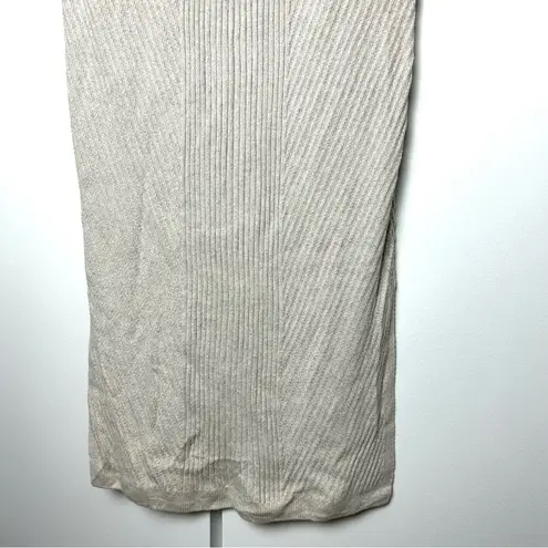 Massimo Dutti Sleeveless Knit Sweater Dress in Cream