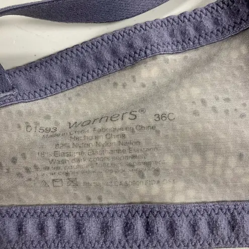 WARNERS, Lavender bra,36C, 82% Nylon, 18% Elastane, underwire, adjustable straps Purple Size undefined