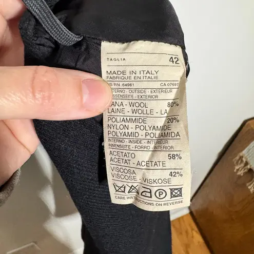 Sisley Wool Skirt Women Black Zip Closure Holiday Classic Quite Luxury Old Money Size 10