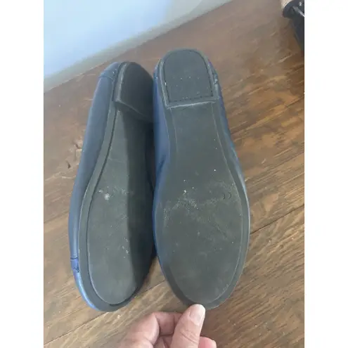 Vionic CAROLL Ballet Flat Shoes Navy Blue Arch Support Size 7.5 Preppy Classic