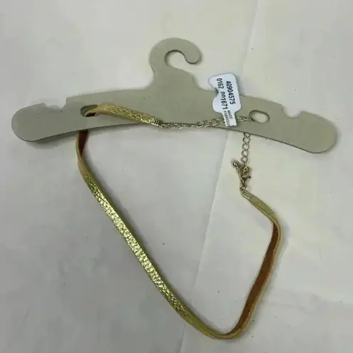 Urban Outfitters  Allie leather choker necklace NEW with tags Gold Faux Leather