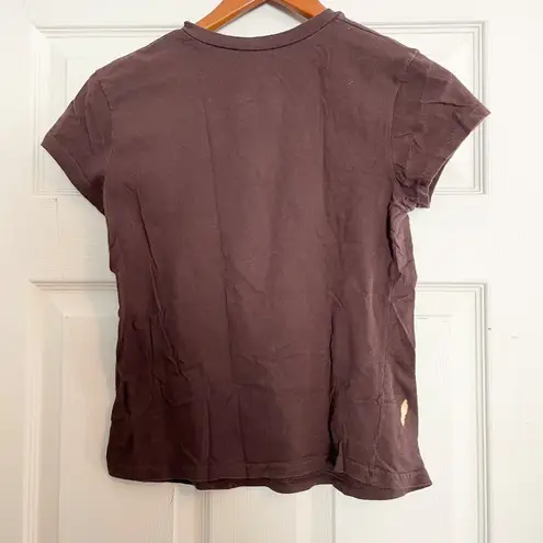 CMT Everyone Loves A Cowboy Graphic Tee Brown Country Western Juniors L Rodeo Size L