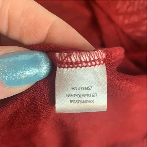 Erin London Women's M Standard Red Floral Textured Full Zip Jacket Size XL