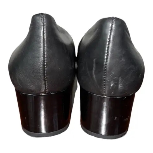 Alex Marie Black Leather Block Heel shoes Size 6.5
