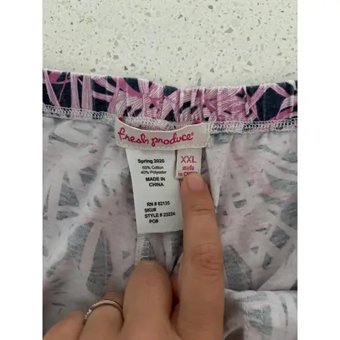 Fresh Produce Pants Womens 2XL Pink Capri Lounge Casual Beachy Coastal Comfort