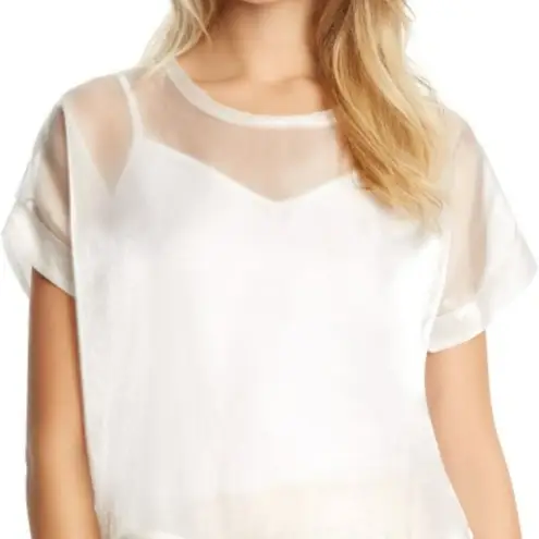 KIIND OF Womens Borderline Open Back Crop Top Size M