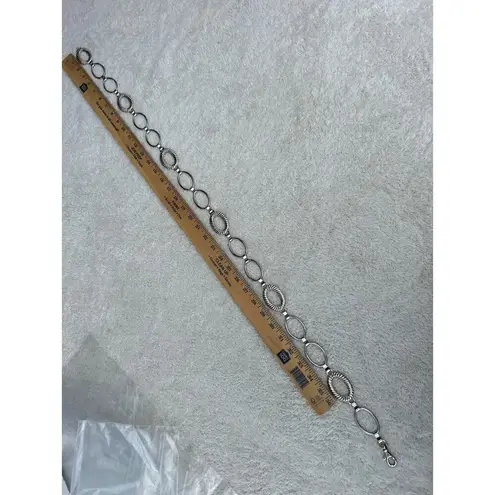 Silver Tone Chain Belt Oval Links