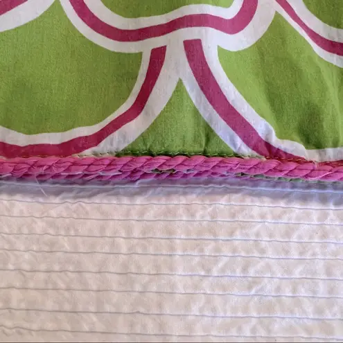 Buckhead Betties Swim coverup green and pink ruffle sleeves M