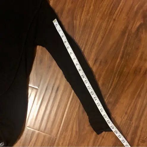 New Directions Black Wrap Look Cowl Neck Sweater, Size Small