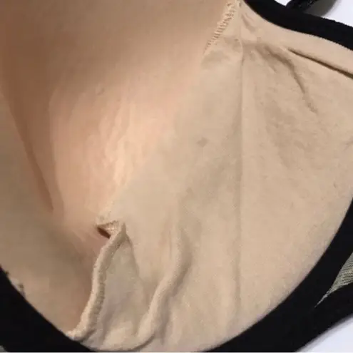 Illusion Lace padded underwire black beige bra size 36DD