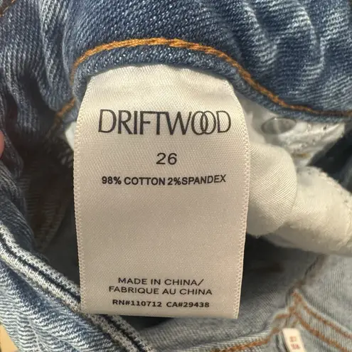 Driftwood Wyatt Released Hem Flare Jeans in Undone Sz 26 Inseam 32" Bohemian - Image 9