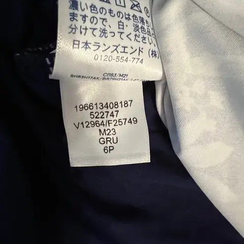 Lands' End Tankini Top 6P Floral Print Padded Underwire Adjustable Straps NWT