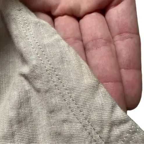 Soft Surroundings Danielle Tunic Beige Khaki Button Down Asymmetrical Medium