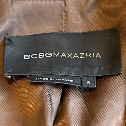 BCBGMAXAZRIA  Marilyn Blazer Jacket Button_Down Brown Stripe Size Small Women's