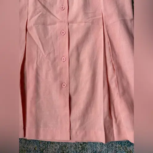 Vintage Together! button back high waist coral maxi skirt, size 10 Orange