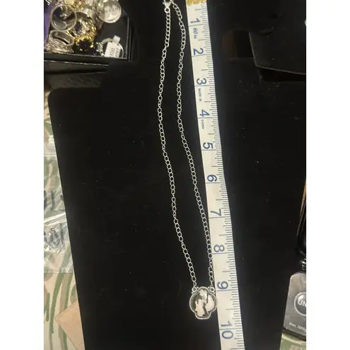 Navajo Indian Sterling Silver White Buffalo Turquoise Link Necklace