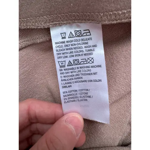 Denim & Co . Active Petite French Terry Joggers Putty Large Petite NWOT