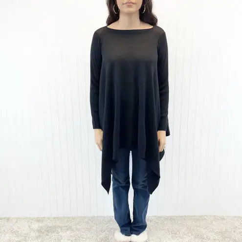 St. John Collection Sweater Womens XP US 0 Wool Minimalist Lagenlook Whimsigoth Black