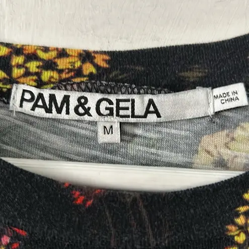 Pam & Gela 100% Cotton floral bodycon dress - Size M