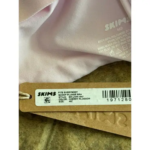 SKIMS Fits Everybody Scoop Plunge Bra Cherry Blossom Size 46D