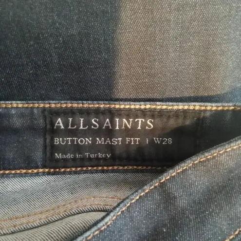ALLSAINTS women's button most skinny button exposed stretch jeans size 28
