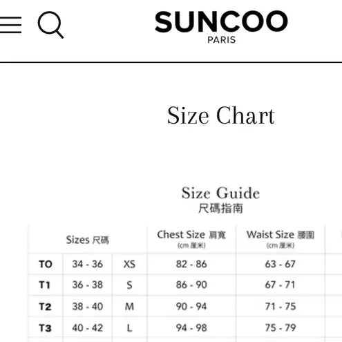 SUNCOO Paris Black Long Sleeve Sweater Top Size TO XS Size M