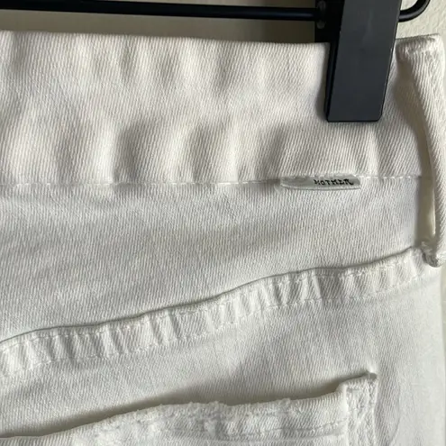 Mother Looker Ankle Fray Jeans Little Miss Innocent White Size 25