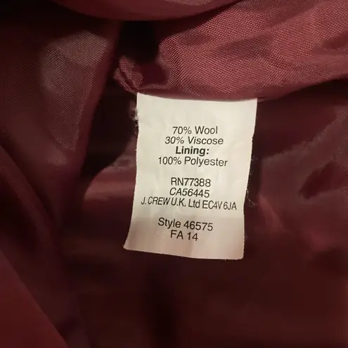 Maroon wool pencil skirt J.Crew Factory dark academia preppy whimsigoth Red Size 0